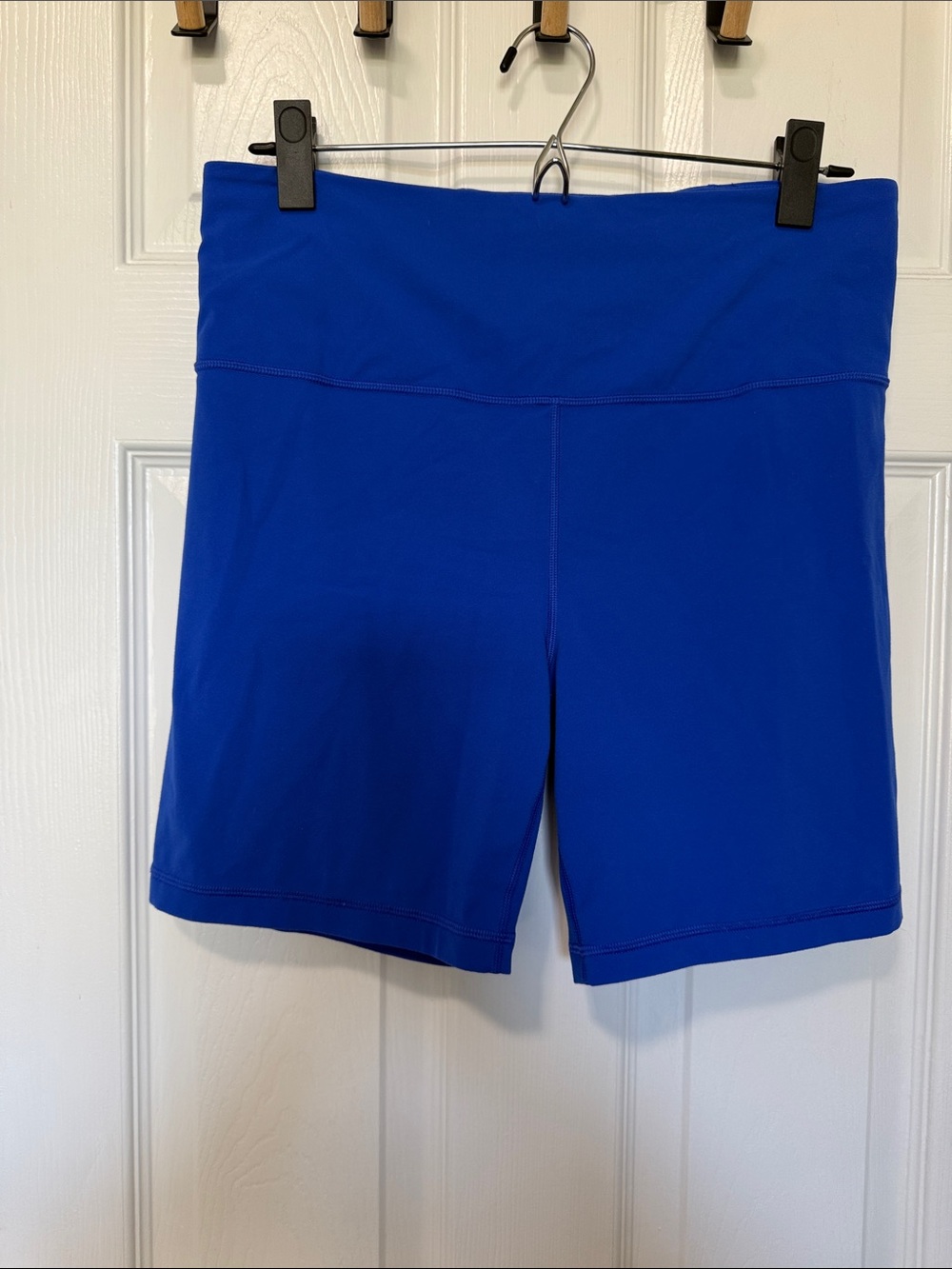 Athleta Ultra High-Rise Elation 7” Cobalt Blue Women's Bike Shorts Sz Large